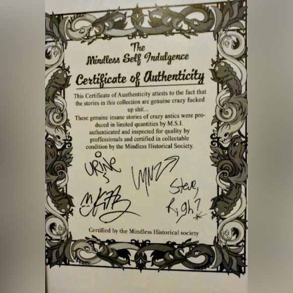 Mindless Self Indulgence comic book autographed by the band includes COA Rare - Picture 4 of 5